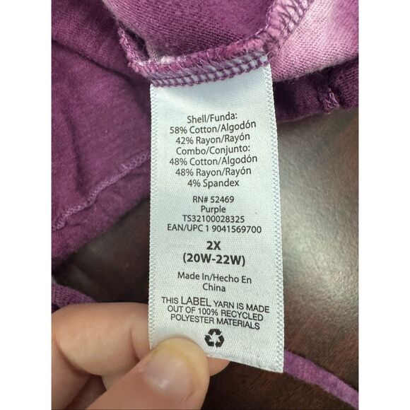 Terra & Sky Tie Dye Blouse with Banded Bottom Size 2X - Picture 5 of 8